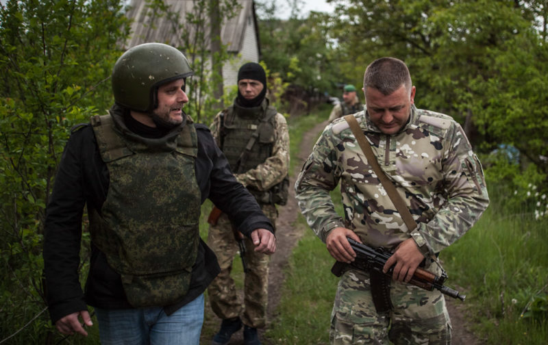 Manuel Ochsenreiter visiting the Donetsk People’s Republic. Photo: Supplied